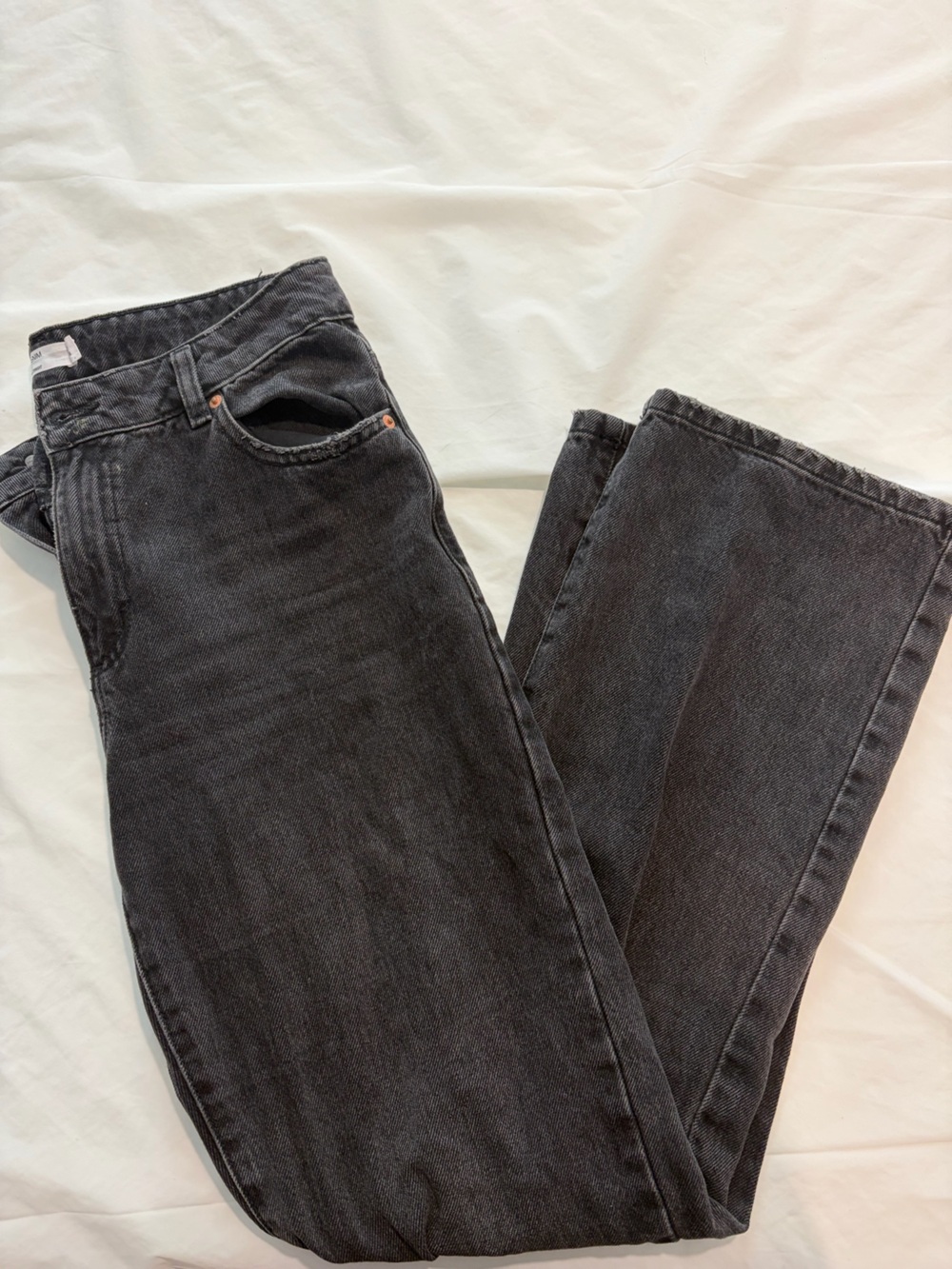 Garage Denim Black Wide Leg Jeans